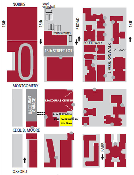 Location and Hours Temple University Employee Health Services